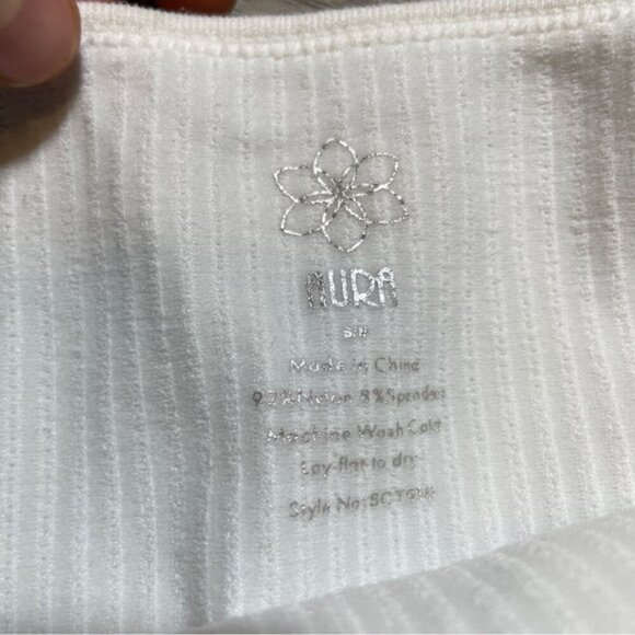 Aura Ribbed V Neck Tank Top Small Stretchy Sleeveless - Picture 2 of 4